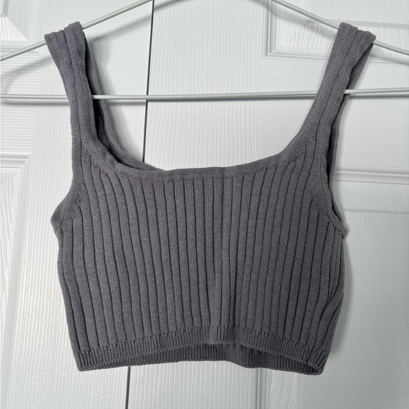 Wilfred Ribbed Crop Tank Top - Picture 2 of 3